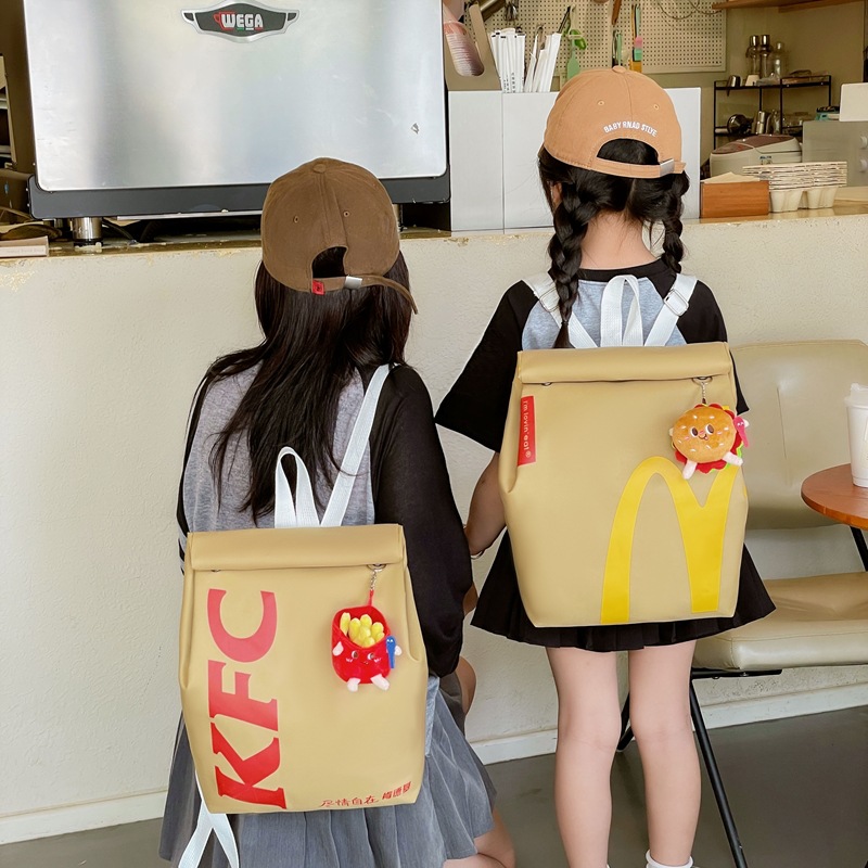 超火麦当劳肯德基大容量双肩背包