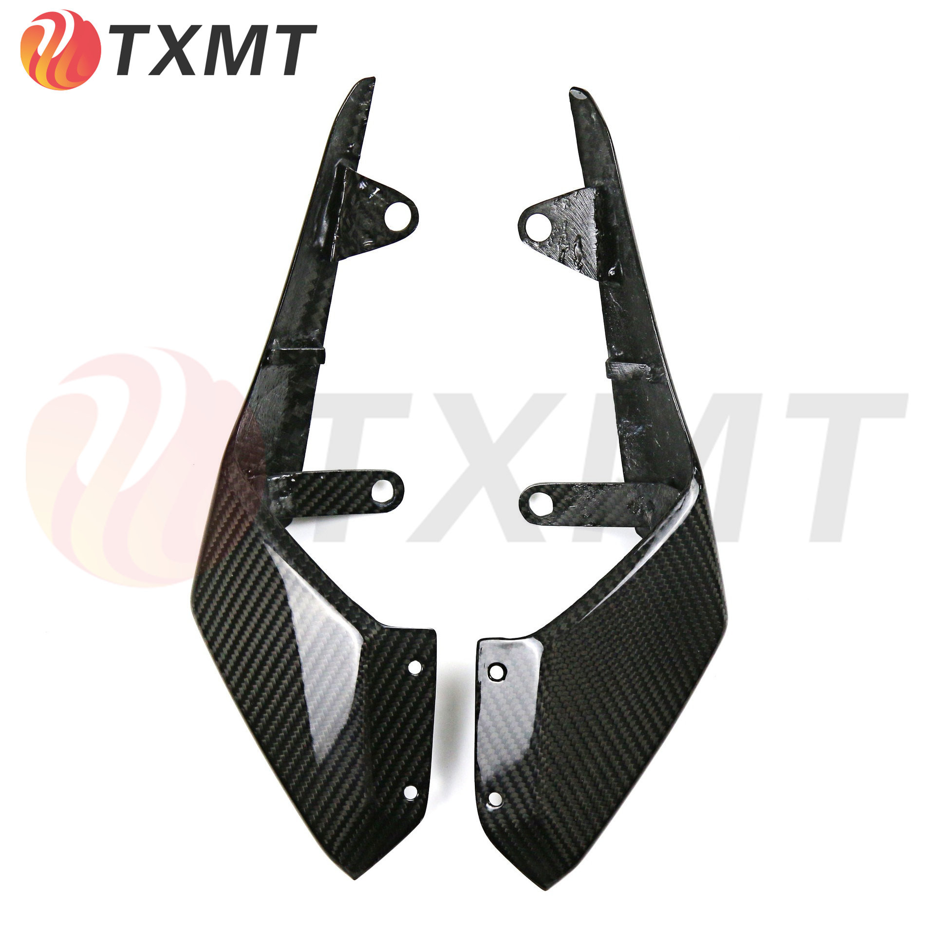 适用摩托车雅马哈yamaha MT07 FZ07改装碳纤维尾座侧板 3K干碳18+