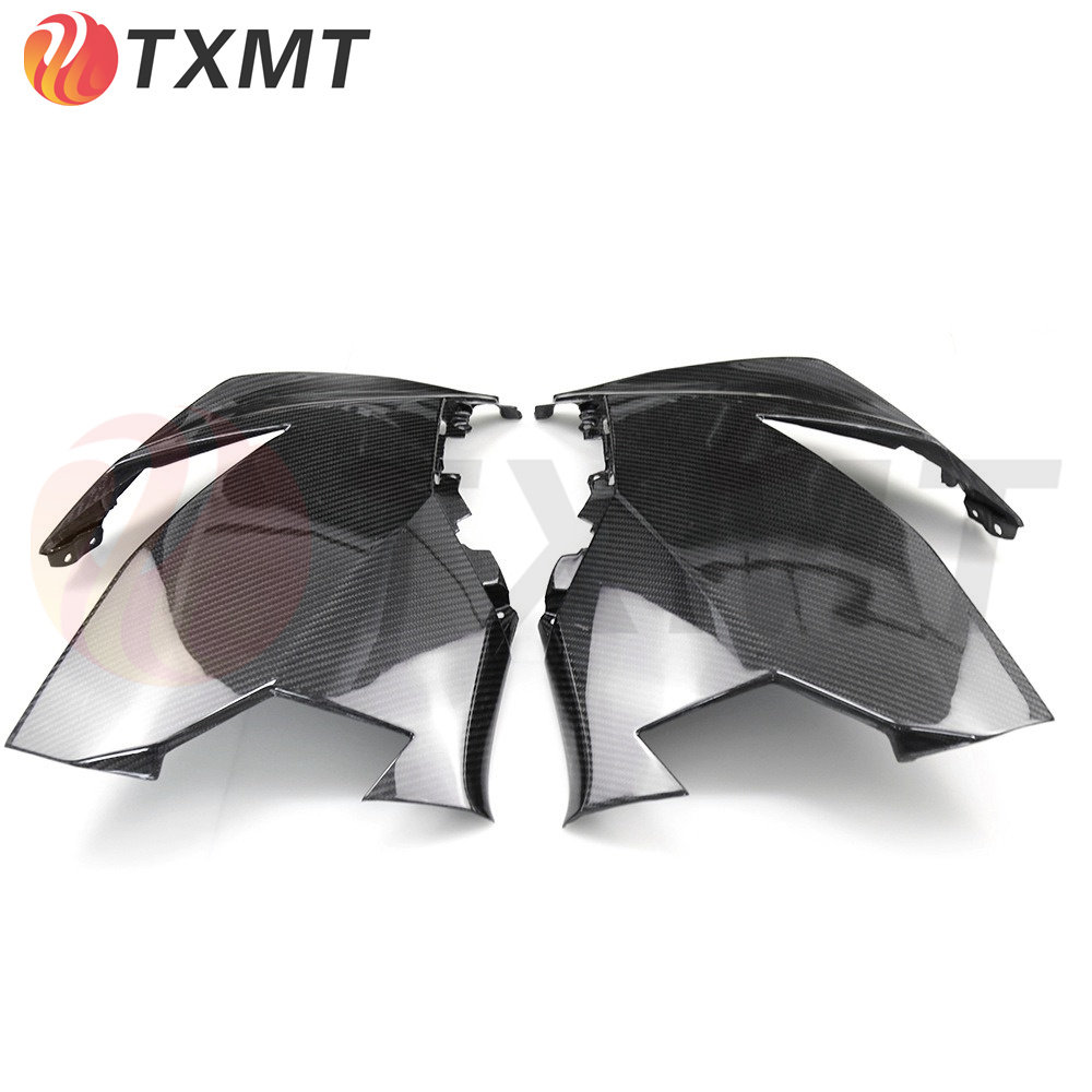 适用Kawasiki川崎 ninja 400 摩托车改装 碳纤维上侧板盖外壳2018