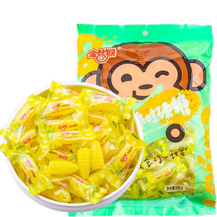 金丝猴玉米味硬糖500g散称批发结婚招待喜糖果怀旧休闲小零食