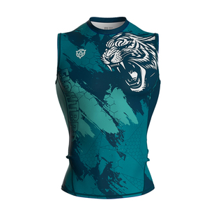 FIGHTBRO拳击格斗无袖背心T恤UFC搏击运动训练圆领MMA泰拳拳击服