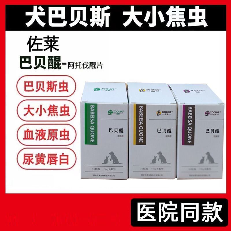 阿托伐醌大小焦虫犬巴贝斯虫血虫清猫狗巴贝醌血虫醌