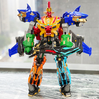 钢铁飞龙3山海神兽录爆炎狮王武斗王合体变形机器人金刚男孩玩具