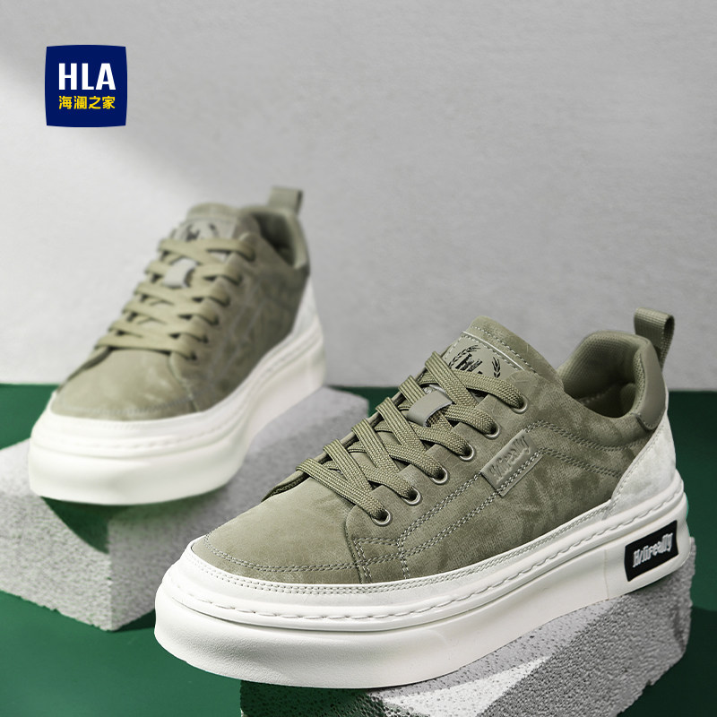 HLA/海澜之家男鞋新款春季复古百搭布鞋舒适板鞋男士潮流休闲鞋