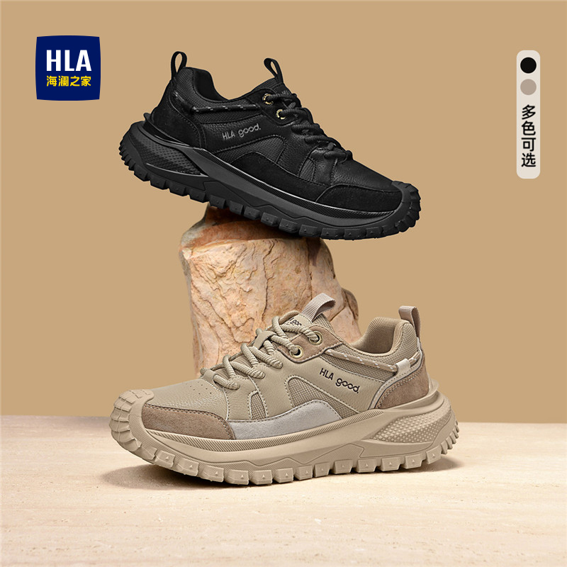 HLA/海澜之家男鞋新款秋季户外高街时尚翘头工装鞋百搭耐磨厚底