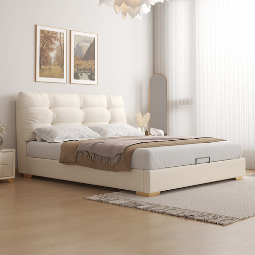 法式奶油风布艺床网红仙女云朵