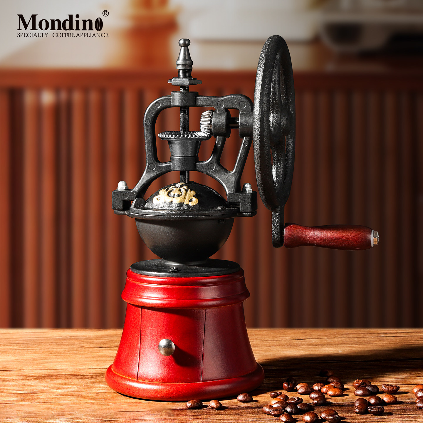 Mondino手摇磨豆机复古经典咖啡豆研磨机手动磨粉器具手磨咖啡机