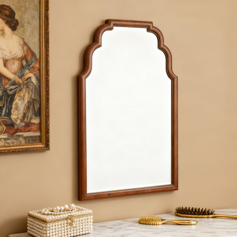 复古镜子挂墙卫生间洗漱镜化妆镜中古风主卧梳妆台壁法式挂装饰镜