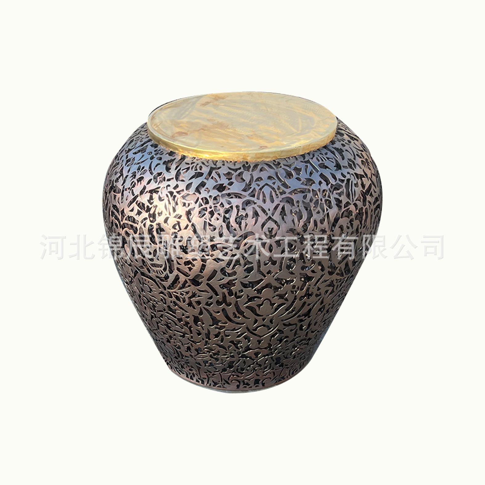 大型紫铜花坛镂空铜花盆种植池雕塑铜浮雕铜圆雕厂家直销
