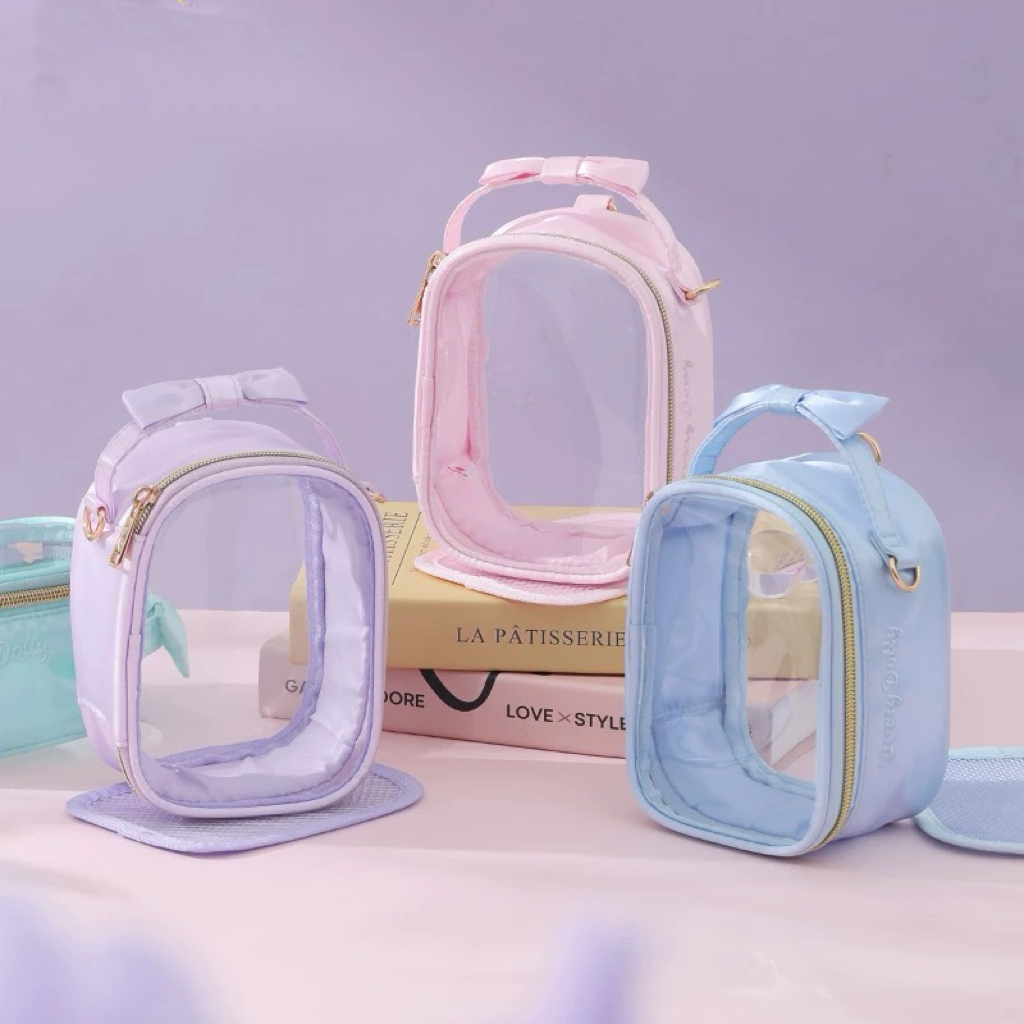 羽毛痛包小食量谷子娃娃透明娃包