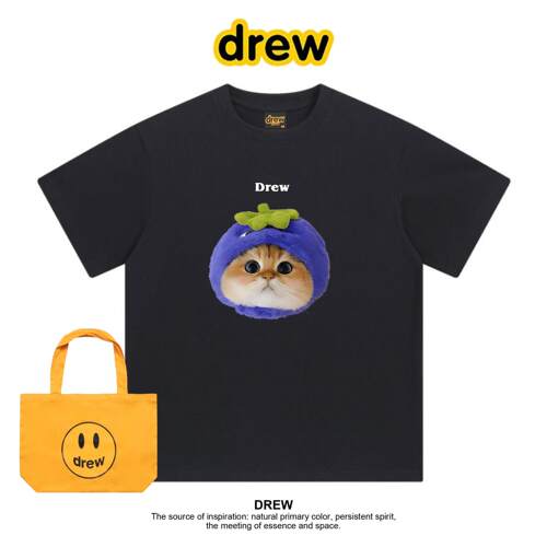 Drew笑脸猫咪T恤可爱英短猫