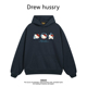 Drew美式 潮牌HelloKitty印花连帽卫衣秋冬加绒加厚宽松情侣装 上衣