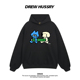 秋冬加绒加厚帽衫 Drew美式 潮牌卡通印花连帽卫衣男女情侣装 上衣