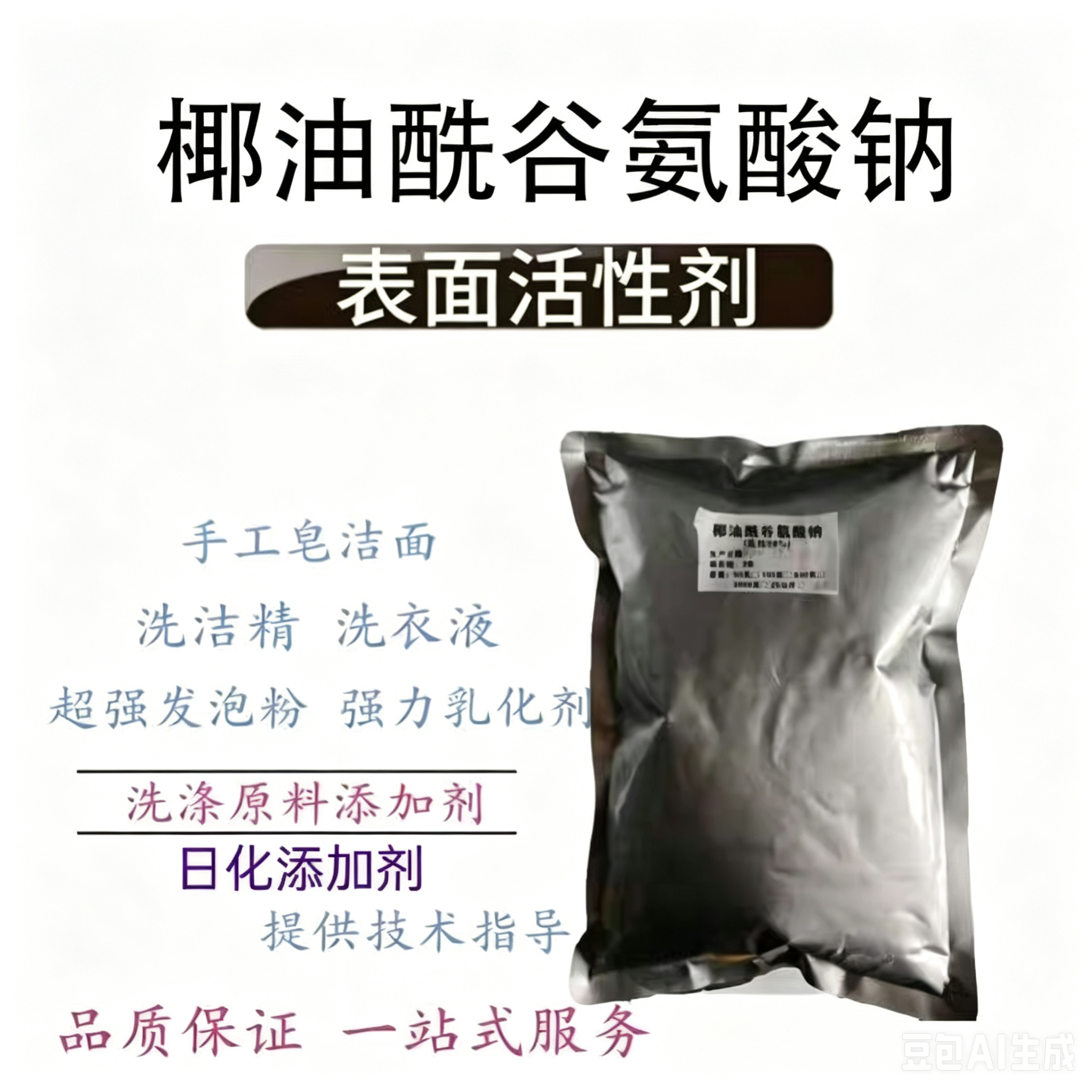 椰油酰谷氨酸钠 氨基酸起泡剂阴离子 表面活性剂洗护原料  起泡粉