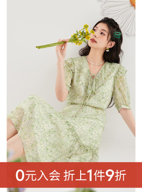 【0元入会1件9折】诗凡黎梭织连衣裙女SF4391061伊芙丽outlets店