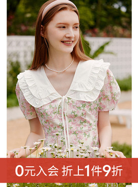 【0元入会1件9折】诗凡黎梭织连衣裙女7E5393491伊芙丽outlets店