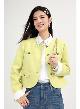 【商场同款】诗凡黎小香风短外套2024春新款千金风上衣3F2110231