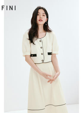 【商场同款】诗凡黎短款上衣2023夏新款女小香风短外套3E4210641