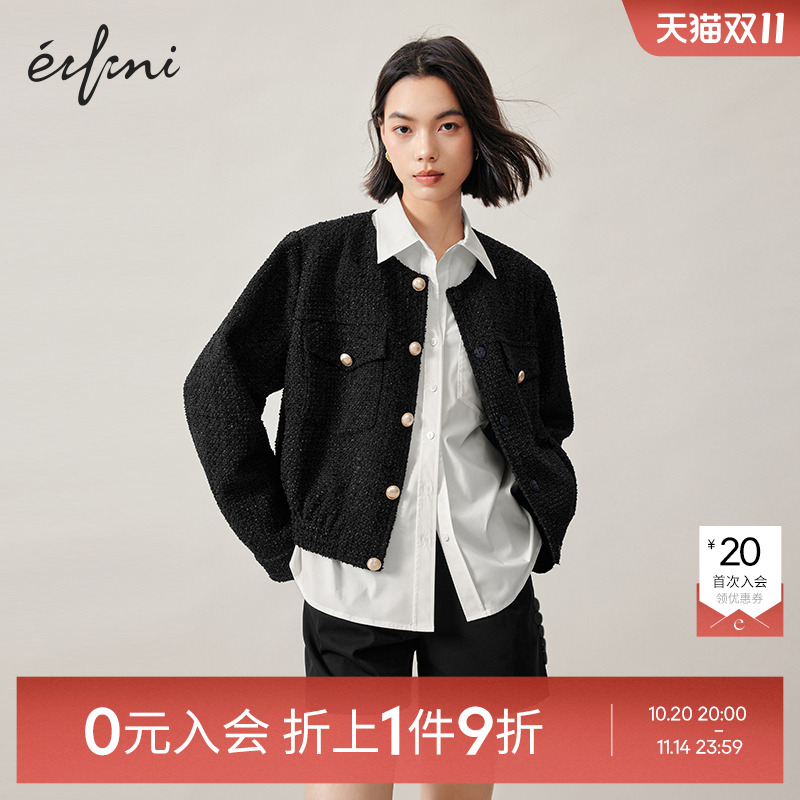 【0元入会1件9折】伊芙丽outlets店小香风外套女1E8911461