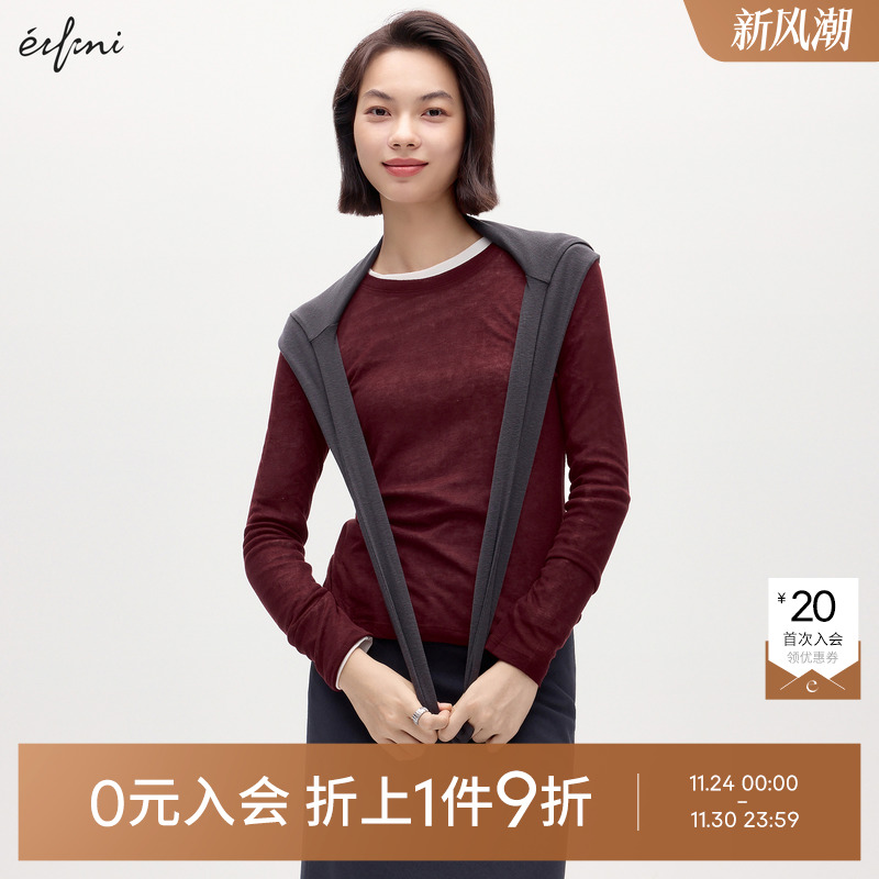 【0元入会1件9折】伊芙丽outlets店T恤上衣女1F8903131