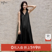 新款 伊芙丽侧开叉高莱赛尔连衣裙女夏透感不收腰宽松女装 2025夏装