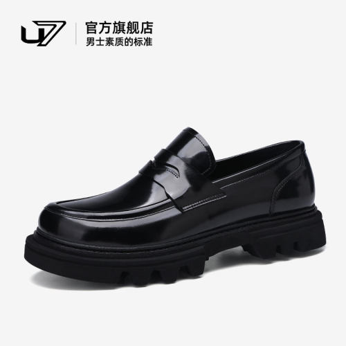 u7商务休闲皮鞋头层牛皮羊皮内里