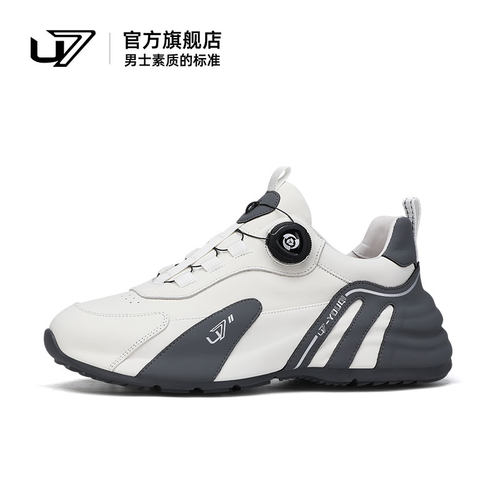 u7时尚休闲鞋头层牛皮厚底增高