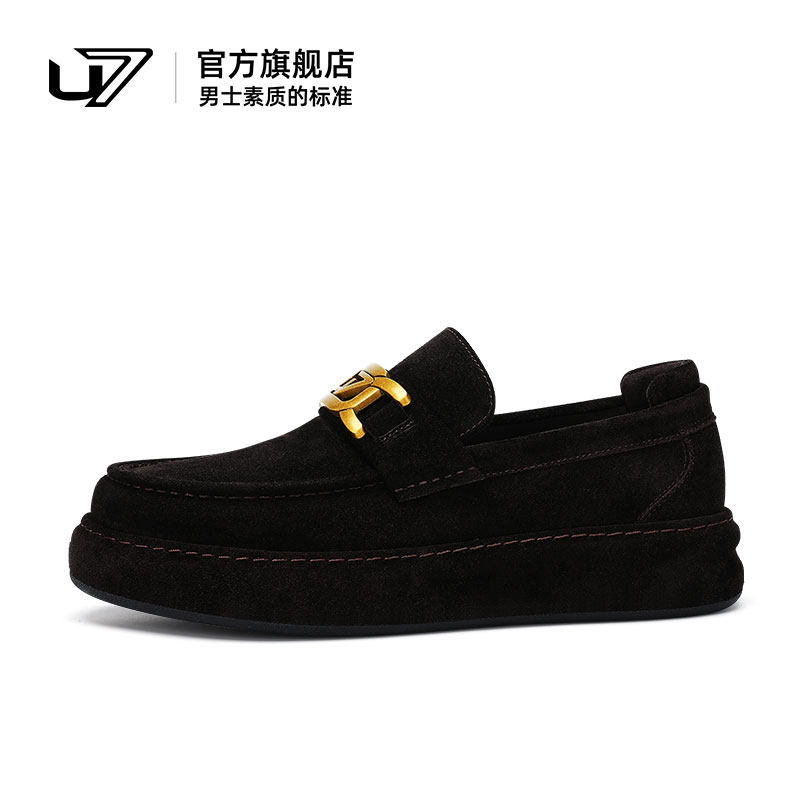 u7休闲乐福鞋反绒皮亲肤舒适透