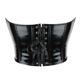 bustier gothic leather corsets new black sexy corset waist