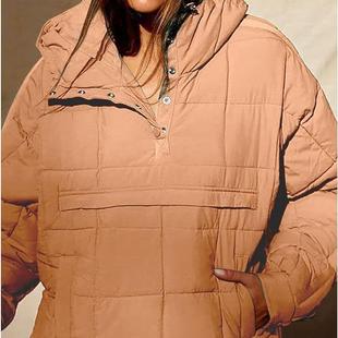 ladies loose casual warm parkas thin outerwear pocket