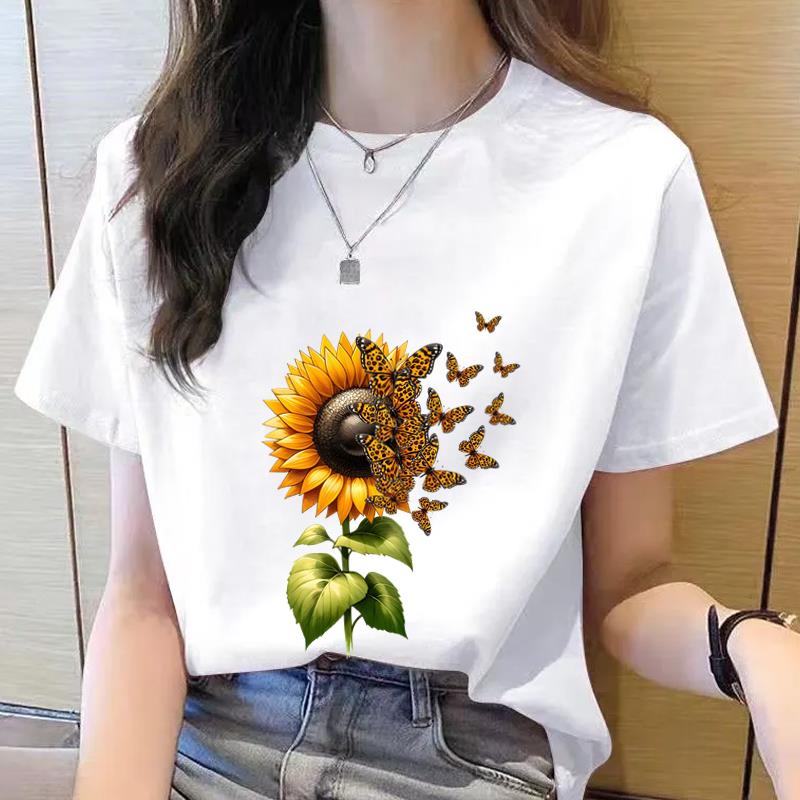 外穿洋气女韩版夏季新款短袖休闲大码学生t恤印花ins圆领时尚T恤