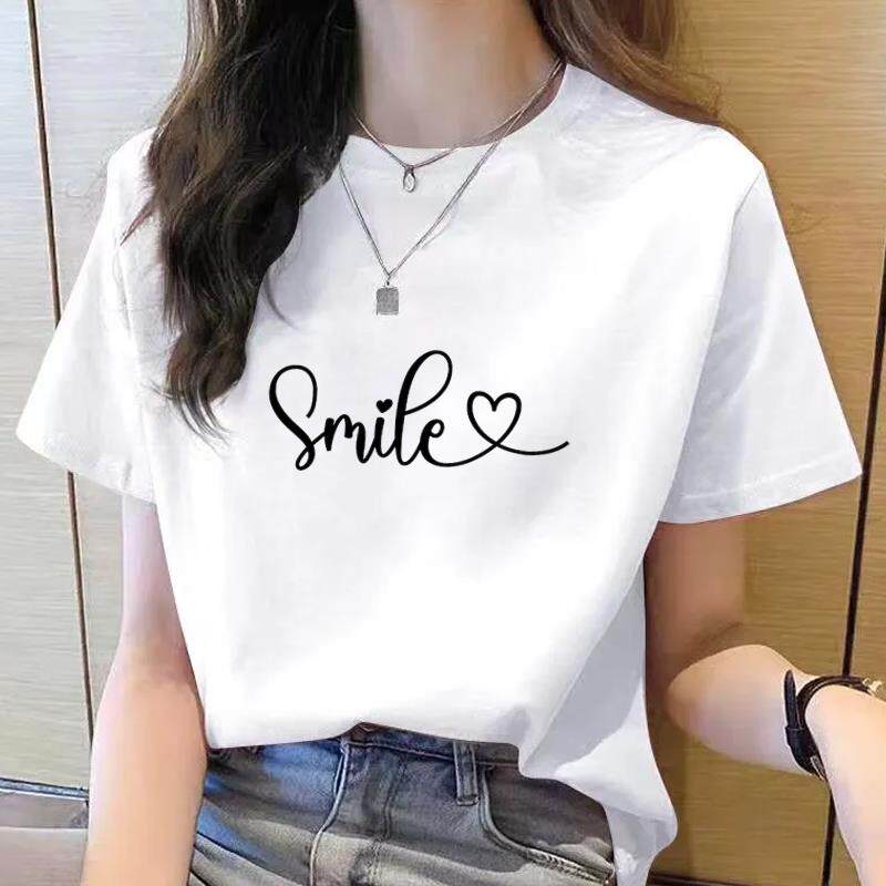 字母新款外穿夏季新款短袖休闲韩版薄款印花ins洋气女圆领时尚T恤