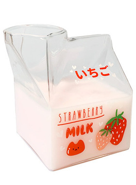 factory direct sale 350ml square milk glass milk box glass m