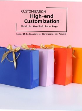 Paper bags custom bowknot tote bags custom gift bags