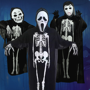 Halloween costume skeleton horror mask万圣节服装骷髅骨架鬼衣