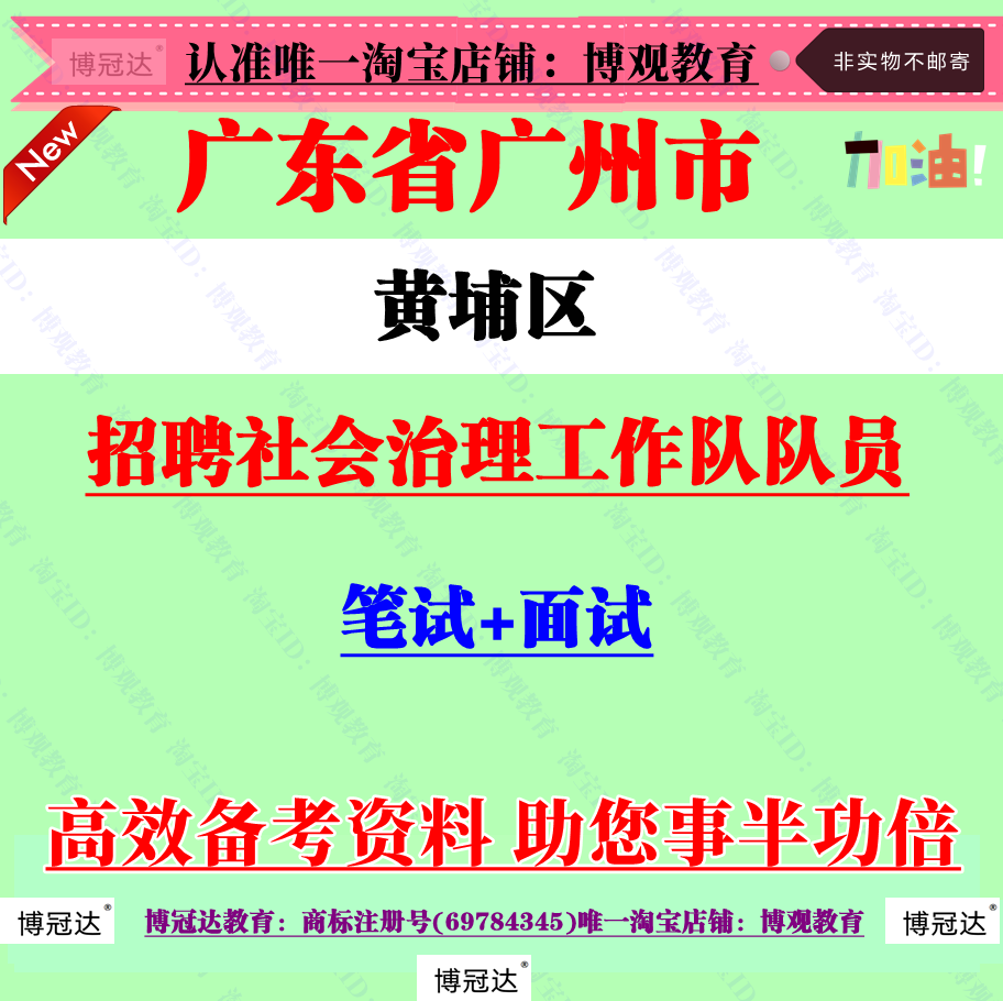 2025年广东广州市黄埔区委政法委员会招聘社会治理工作队队员考试