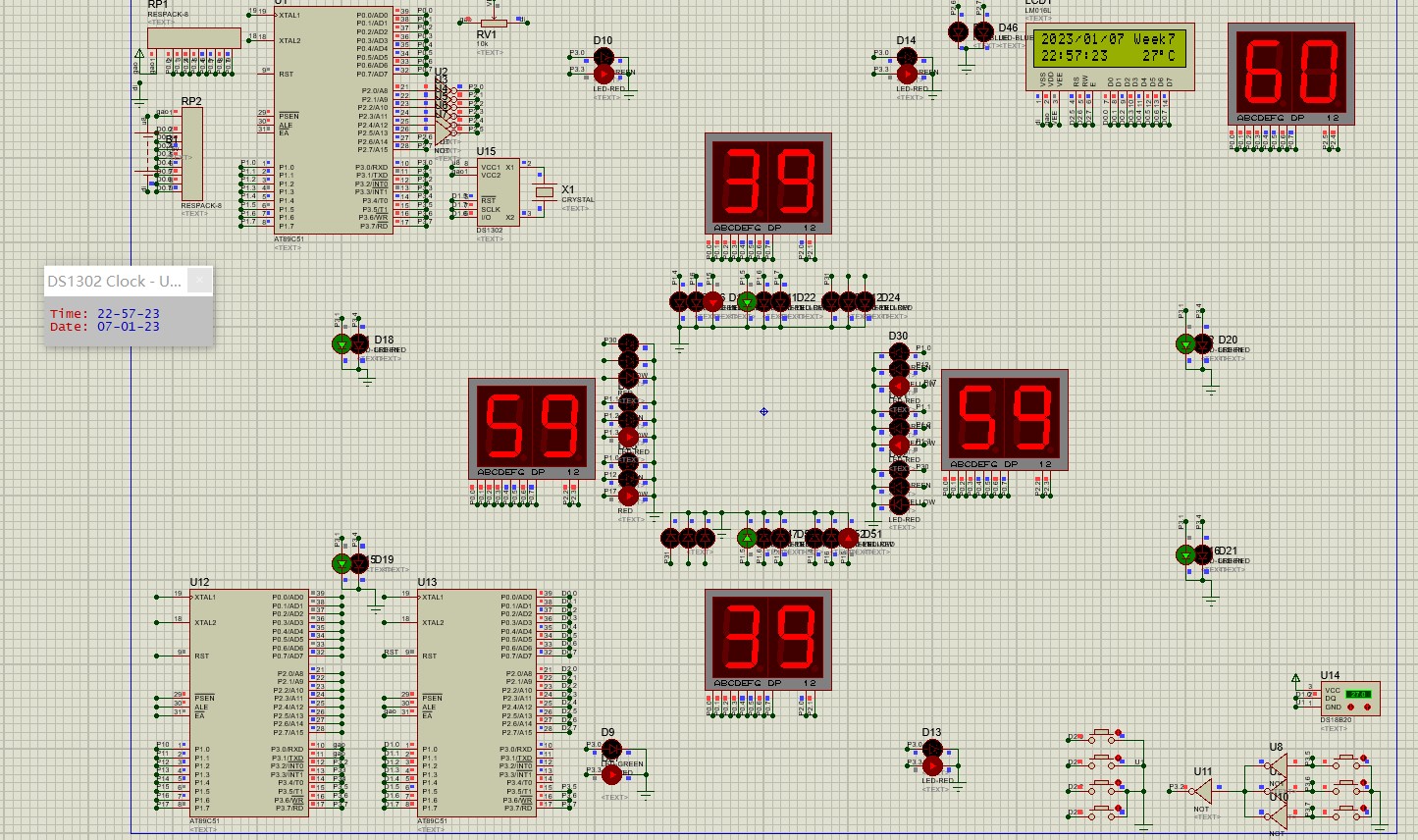 基于单片机的智能交通灯系统的设计  proteus仿真设计