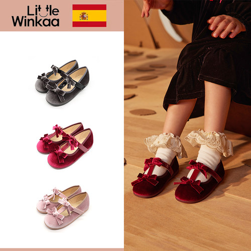 littlewinkaa双蝴蝶结舞蹈鞋