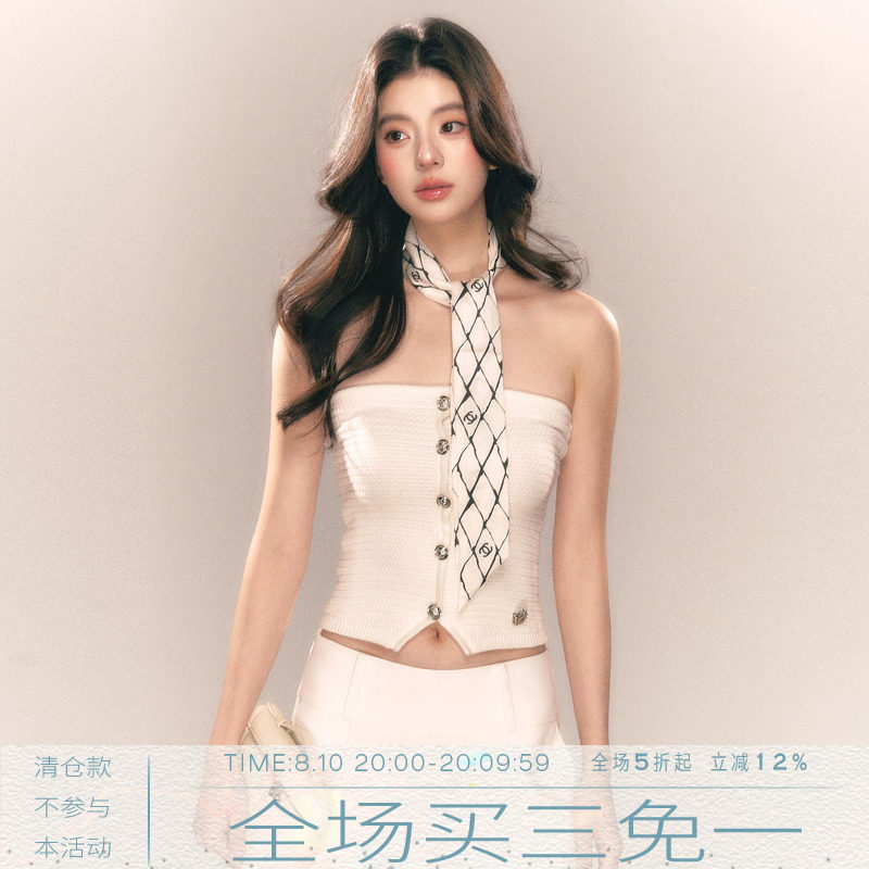 MMMOUND 针织抹胸上衣女夏季新款性感修身显瘦内搭吊带背心图片