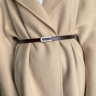 韩版 饰大衣宽配连衣裙子简约百搭收腰腰饰小皮带 真皮网红腰带女装