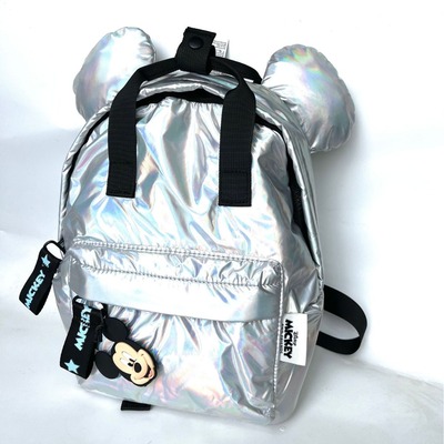 镭射银幻彩轻便儿童或女士书包双肩背包