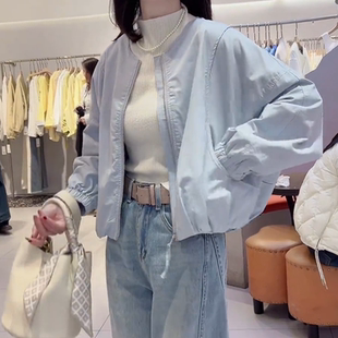 2025年流行薄款 新款 超好看棒球服休闲百搭夹克上衣 外套女春季 短款