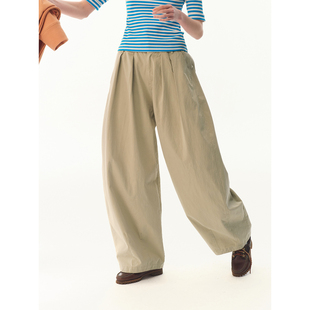 长裤 UNRETRO复古松弛感全棉气球裤 女廓形宽松直筒休闲阔腿工装
