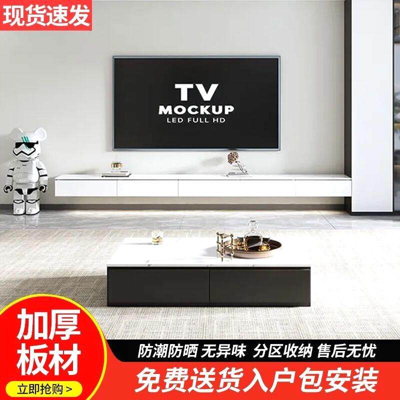 定制电视墙柜组合一整套一体组合柜小户型l型电视柜落地储物柜