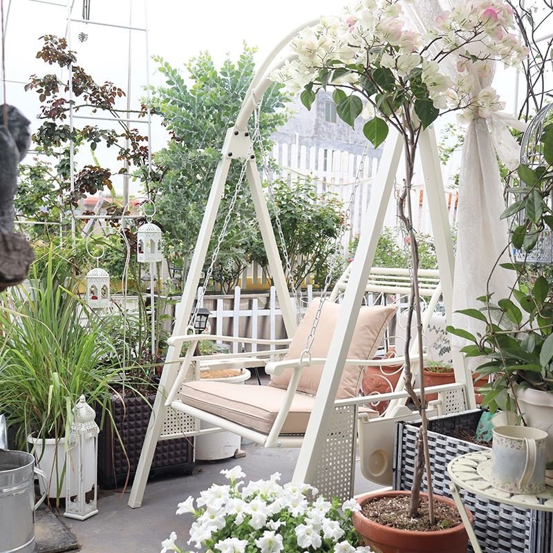 户外秋千庭院摇椅吊椅花