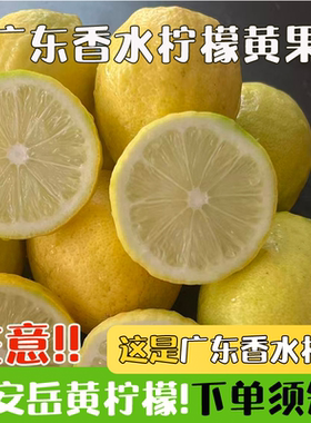 广东开平无籽黄柠檬5斤一级皮薄鲜香水柠檬黄果当季新鲜水果包邮