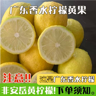 广东开平无籽黄柠檬5斤一级皮薄鲜香水柠檬黄果当季新鲜水果包邮