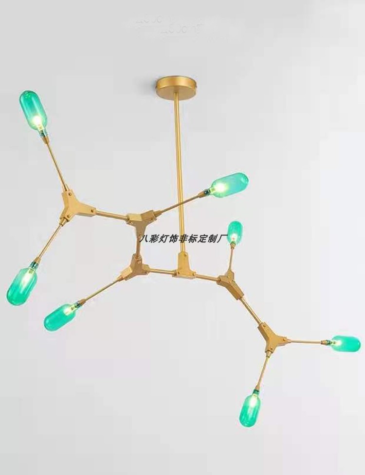 酒店大厅售楼部大堂沙盘区吊饰别墅KTV客房过道萤火虫玻璃吊灯