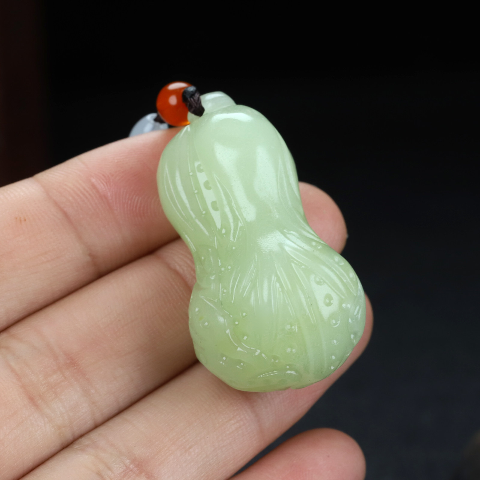 新疆和田玉白菜遇百财挂件青玉百财来财玉白菜吊坠招财玉佩项链坠