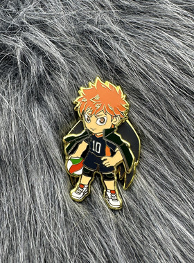 动漫周边排球少年日向翔阳小太阳Hinata Shoyo双层金属徽章
